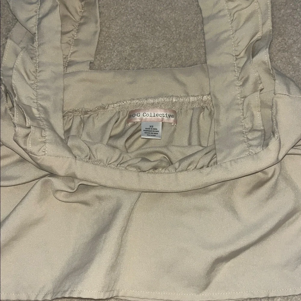 206 Collective Cream Ruffled Top - Picture 2 of 2